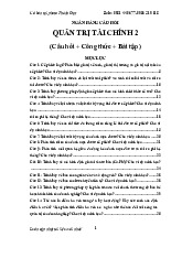 Ngân hàng câu hỏi ôn tập quản trị tài chính 2 | Trường Đại học Thương Mại