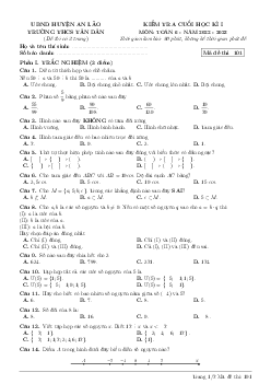 Đề thi học kì 1 môn Toán 6 năm 2023 - 2024 sách Cánh diều | Đề 5