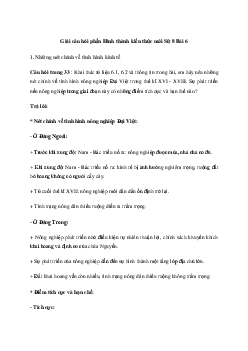 Lịch sử 8 Bài 6: Kinh tế, văn hoá và tôn giáo ở Đại Việt trong các thế kỉ XVI - XVIII - Chân trời sáng tạo