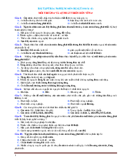 Bài tập trắc nghiệm địa 10 bài 42: môi trường và sự phát triển bền vững (có đáp án)
