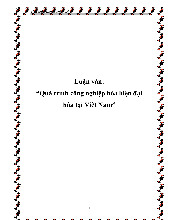 Tiểu luận Công nghiệp hóa và Hiện đại hóa Việt Nam | Môn Kinh tế chính trị Mác-Lenin - Đại học Bách Khoa Hà Nội