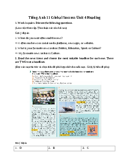 Giải Unit 4 Reading | Tiếng Anh 11 Global Success