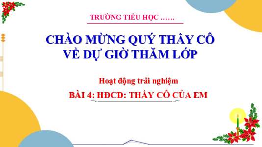 Chủ đề 1: Trường học mến yêu - Tuần 4: Sinh hoạt công dân | Bài giảng PowerPoint Hoạt động trải nghiệm 3 | Cánh Diều