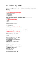 Câu trắc nghiệm văn học Anh Mỹ - Ngôn ngữ học đối chiếu | Đại học Mở Hà Nội