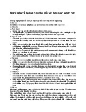 Nghị luận về áp lực học tập đối với học sinh ngày nay - Ngữ văn 10