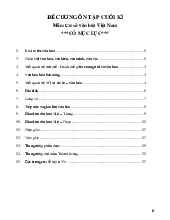 Đề cương Môn Cơ sở văn hóa Việt Nam (có mục lục)