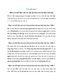 Đoạn văn thể hiện cảm xúc khi gọt được bát hoa thủy tiên đẹp | Văn mẫu lớp 7 Chân trời sáng tạo