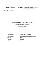 CHương trình đào tạo giáo dục đại học - Môn Kinh tế vĩ mô - Đại Học Kinh Tế - Đại học Đà Nẵng