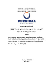 Đánh giá nghiên cứu dòng sản phẩm Iphone của Apple | Bài tiểu luận học phần Marketing căn bản | Trường Đại học Phenikaa