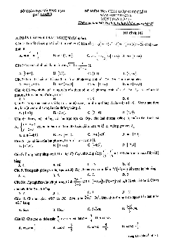 Đề kiểm tra học kì 2 Toán 10 năm 2018 – 2019 sở GD&ĐT Bắc Giang
