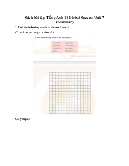 Giải Unit 7 Vocabulary | Sách bài tập Tiếng Anh 11 Global Success