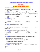 20 Đề Thi Giữa Học Kỳ 2 Toán 7 Năm Học 2025-2026 Có Đáp Án