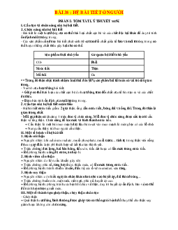 Chuyên đề KHTN 8 Kết nối tri thức bài 35 Hệ bài tiết ở người