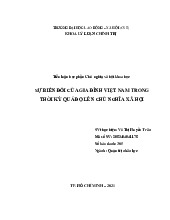 Tiểu luận môn Chủ nghĩa xã hội - Trường Đại học lao động -  xã hội.