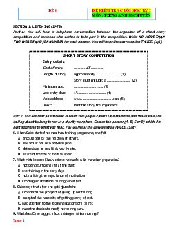 Đề thi HK1 chuyên Tiếng Anh 10 global success - Đề 4 (có đáp án)