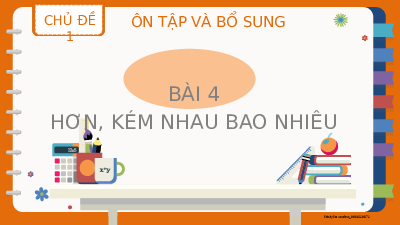 Bài 4: Hơn kém nhau bao nhiêu | Bài giảng PowerPoint | Toán 2 | Kết nối tri thức với cuộc sống (Cả năm)