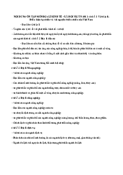 Nội dung ôn tập môn Kinh tế xã hội Việt Nam | Đại học Sư Phạm Hà Nội