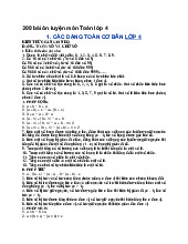 300 bài ôn luyện môn Toán lớp 4