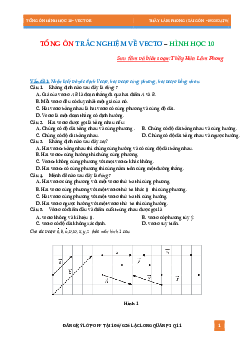 128 bài tập trắc nghiệm tổng ôn phần vector – Hứa Lâm Phong