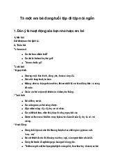 Tả một em bé đang tuổi tập đi tập nói ngắn | Văn mẫu lớp 5