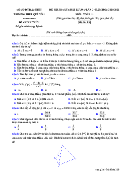 Đề khảo sát chất lượng lần 3 Toán 11 năm 2020 – 2021 trường Quế Võ 1 – Bắc Ninh