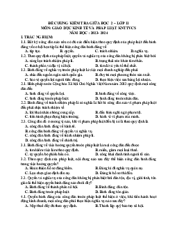 Đề cương ôn tập giữa học kì 2 môn Giáo dục kinh tế và Pháp luật 11 sách Kết nối tri thức với cuộc sống