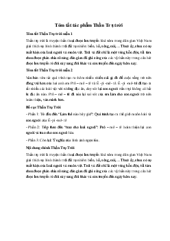 Tóm tắt Thần Trụ trời Ngữ Văn 10 sách Chân Trời Sáng Tạo