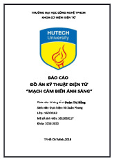 Mạch cảm biến ánh sáng | Báo cáo đồ án kỹ thuật điện tử