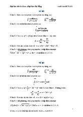 Đề cương môn giải tích - Trường Đại học bách khoa - Đại học đà nẵng.