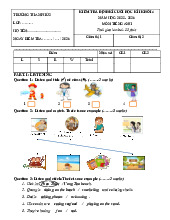 Đề kiểm tra định kì cuối học kì I môn Tiếng Anh 4 (Đề 1) năm học 2025 - 2026