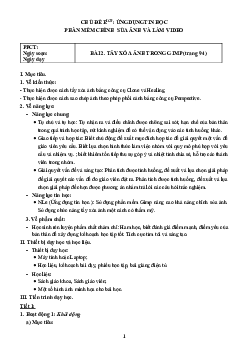 Bài 2: Tẩy xoá ảnh trong GIMP | Giáo án Tin học 11 Cánh diều