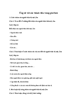 Giải Hoạt động trải nghiệm 7: Ứng xử với các thành viên trong gia đình | Cánh diều