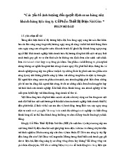 Các yếu tố ảnh hưởng đến quyết định mua hàng của khách hàng tại công ty Cổ Phẩn Thiết Bị Điện Sài Gòn Môn Hành vi khách hàng | Trường Đại học Công nghiệp Thành phố Hồ Chí Minh