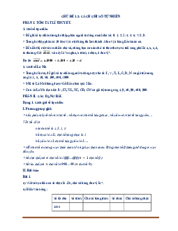 Tài liệu dạy thêm – học thêm chuyên đề cách ghi số tự nhiên