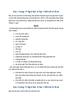 Soạn bài Thực hành tiếng Việt trang 17 | SGK Ngữ Văn 9 Kết nối tri thức (Tập 1)