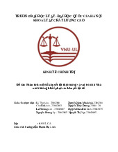 Bài thảo luận phân tích một số khuyết tật thị trường và vai trò của Nhà nước trong khắc phục các khuyết tật đó