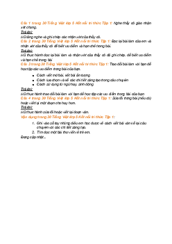 Giải SGK Tiếng Việt 5 trang 30 Bài 5: Đánh giá, chỉnh sửa bài văn kể chuyện sáng tạo - Kết nối tri thức (Tập 1)