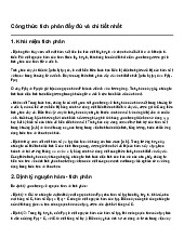 Công thức tích phân đầy đủ và chi tiết nhất | Toán 12