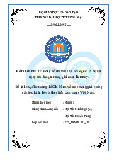Tư tưởng Hồ Chí Minh về Con Người và Ứng Dụng của Đảng trong Thời Đại Mới | Bài thảo luận tư tưởng Hồ Chí Minh