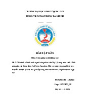 Phân Tích Tình Cảnh Người Công Nhân Thế Kỷ 19 | Bài tập lớn Môn Chủ nghĩa xã hội khoa học - Đại học Kinh Tế Quốc Dân