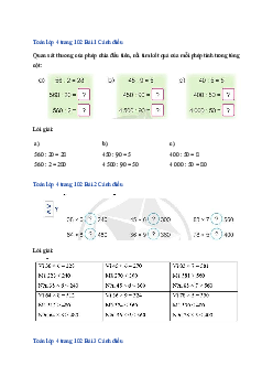 Bài 46: Toán lớp 4 Luyện tập chung trang 102, 103 Cánh diều
