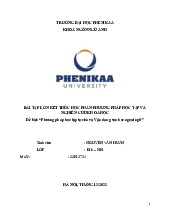 Phương pháp học tập tự chủ và vận dụng vào học ngoại ngữ | Bài tập lớn kết thúc học phần Phương pháp học tập và Nghiên cứu khoa học