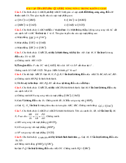 Bài tập tự luận ôn chương quan hệ song song trong không gian (giải chi tiết)