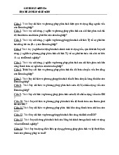 Câu hỏi ôn tập lý thuyết học phần Phân tích TCDN