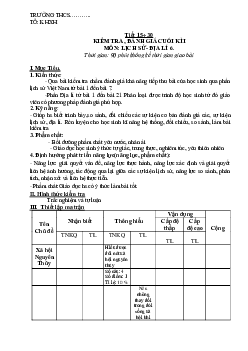 Đề thi học kì 1 môn Lịch sử - Địa lí 6 năm 2023 - 2024 sách Kết nối tri thức với cuộc sống | Đề 6