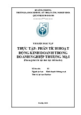 Tài liệu học tập Phân Tích Hoạt Động Kinh Doanh Thương Mại | Đại học Kinh tế kỹ thuật công nghiệp