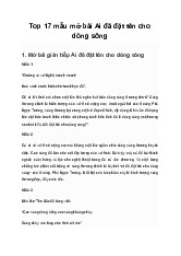 Top 17 mẫu mở bài Ai đã đặt tên cho dòng sông | Ngữ văn 11