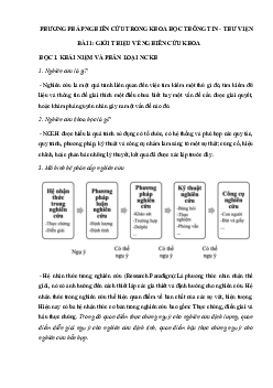 BÀI 1: GIỚI THIỆU VỀ NGHIÊN CỨU KHOA  | PHƯƠNG PHÁP NGHIÊN CỨU TRONG KHOA HỌC | Đại học Khoa học Xã hội và Nhân văn, Đại học Quốc gia Thành phố HCM |  | Đại học Khoa học Xã hội và Nhân văn, Đại học Quốc gia Thành phố HCM
