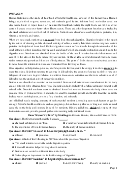 PASSAGE 9_Theme 6. Health and Lifestyles (Sức khỏe và lối sống)