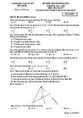 Đề kiểm tra cuối học kì 2 Toán 7 năm 2024 – 2025 sở GD&ĐT Bắc Giang
